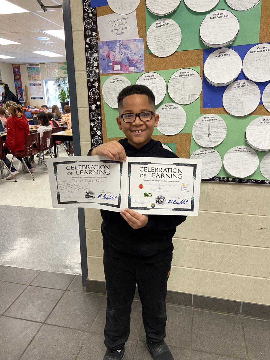 So proud of these Grade 4’s-L was such a leader with 2 students in SS, and T has turned over a new leaf in 2023, and is sooo focused during lessons that he completes all his work and participates in discussions too!! <a href="/JAMMustangs/">McWilliam Mustangs</a> <a href="/TeacherMrsBurke/">Mrs. Lisa Burke</a>