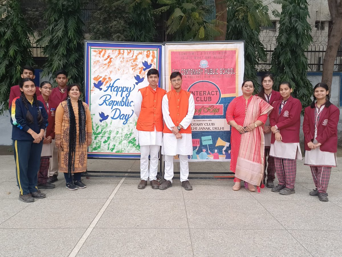 DavpeSchool's tweet photo. DAVPE is glad to share tht InteractClub RayofHope celebrated India’s 74th Republic Day with great pride &solemnity on Jan 25,2023 under the guidance of madam Principal Ms. Sonia Malik.#60yearsofinteract #interactdistrict3011
#rotarydistrict3011
#rotaryinternational
#ImagineRotary https://t.co/zfgIyYHLgq