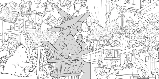 lineart done 🪴🌿☘️🍄 