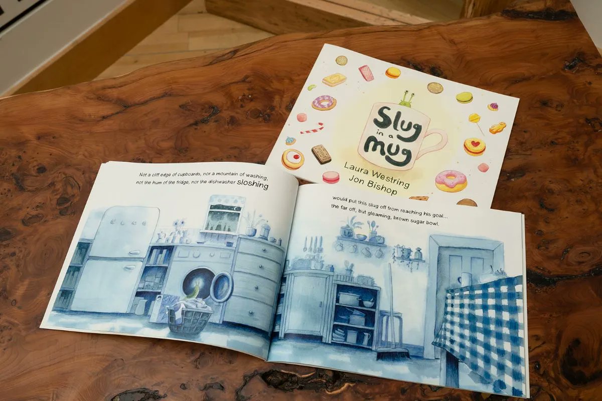 Perthshire Artisans (@pshireartisans) on Twitter photo Children’s writer <a href="/westringwrites/">Laura Westring</a> and illustrator and #Perthshire #Artisan <a href="/thegreyearl/">the grey earl</a> combine engaging verse with timeless imagery and childhood nostalgia in Slug in a Mug, the tale of Slug, who loves to eat human treats. But will exploring the kitchen be a wriggle too far? Children’s writer <a href="/westringwrites/">Laura Westring</a> and illustrator and #Perthshire #Artisan <a href="/thegreyearl/">the grey earl</a> combine engaging verse with timeless imagery and childhood nostalgia in Slug in a Mug, the tale of Slug, who loves to eat human treats. But will exploring the kitchen be a wriggle too far?