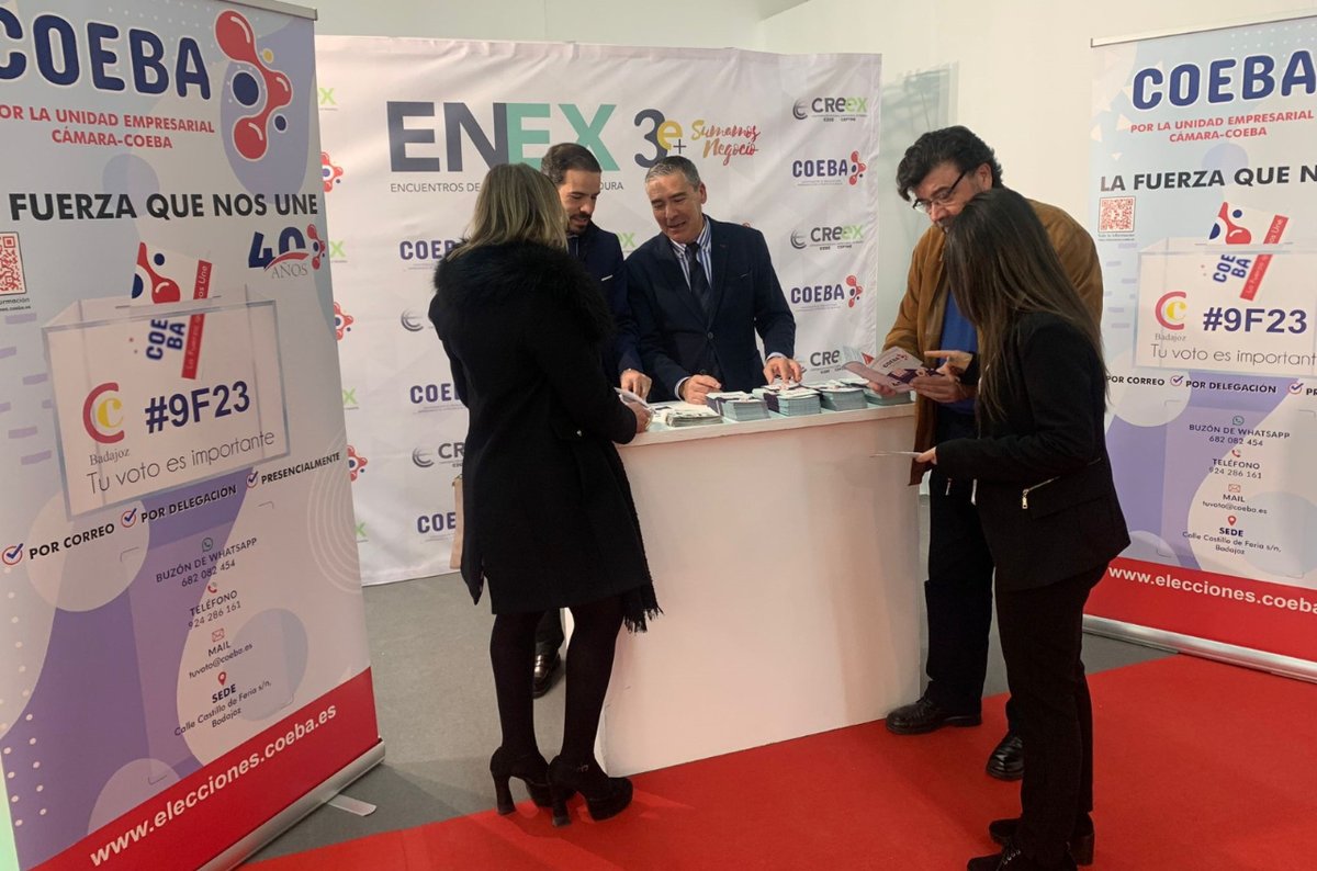INFORCOEBA's tweet photo. #COEBA defiende en Agroexpo el valor estratégico del campo extremeño y la necesidad de afrontar los retos de la transformación y la internacionalización #agroexpo #campo #extremadura #feval #9f23 #lafuerzaquenosune #tufuerza #camaradecomercio #badajoz
https://t.co/AJBoOIMvG0 https://t.co/Kp3hecjrcX