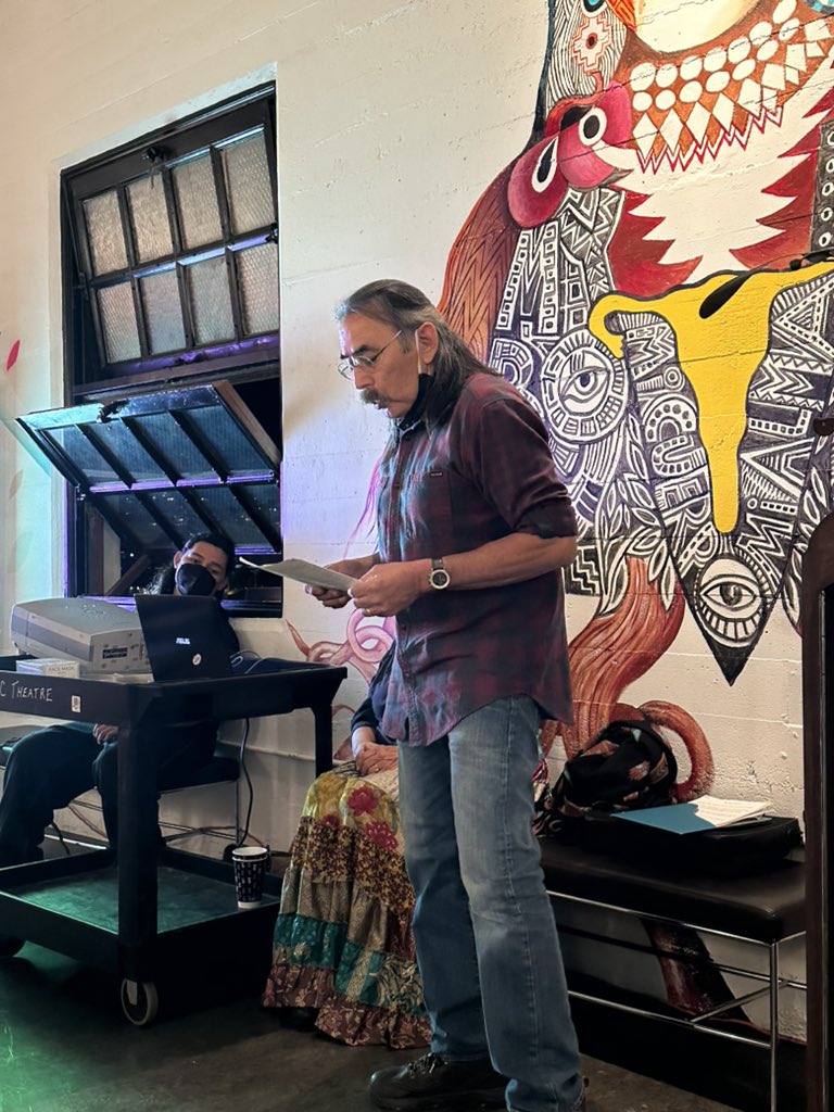 TigerBearProds's tweet photo. Circle of indigenous magic last night at the Magic Theatre! Thanks to all who attended in person and in spirit. More to come in 2023!
#indigenous #native #nativeamerican #indigenousmagic #magictheatre #sf #sculpture #storytelling #soundart #music #songwriting #monologue #poetry https://t.co/19u9gdM2n6