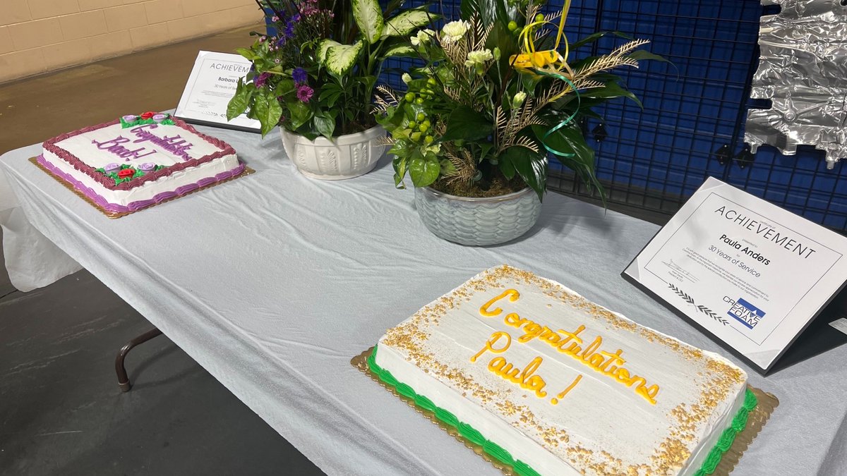 CreativeFoam's tweet photo. Earlier this month we celebrated two 30 Year work anniversaries at CF Dowagiac! Paula Anders and Barb Lear! So amazing to have you both as part of the CF Family for this long 😁 congratulations!! https://t.co/L2NZT7xL1L