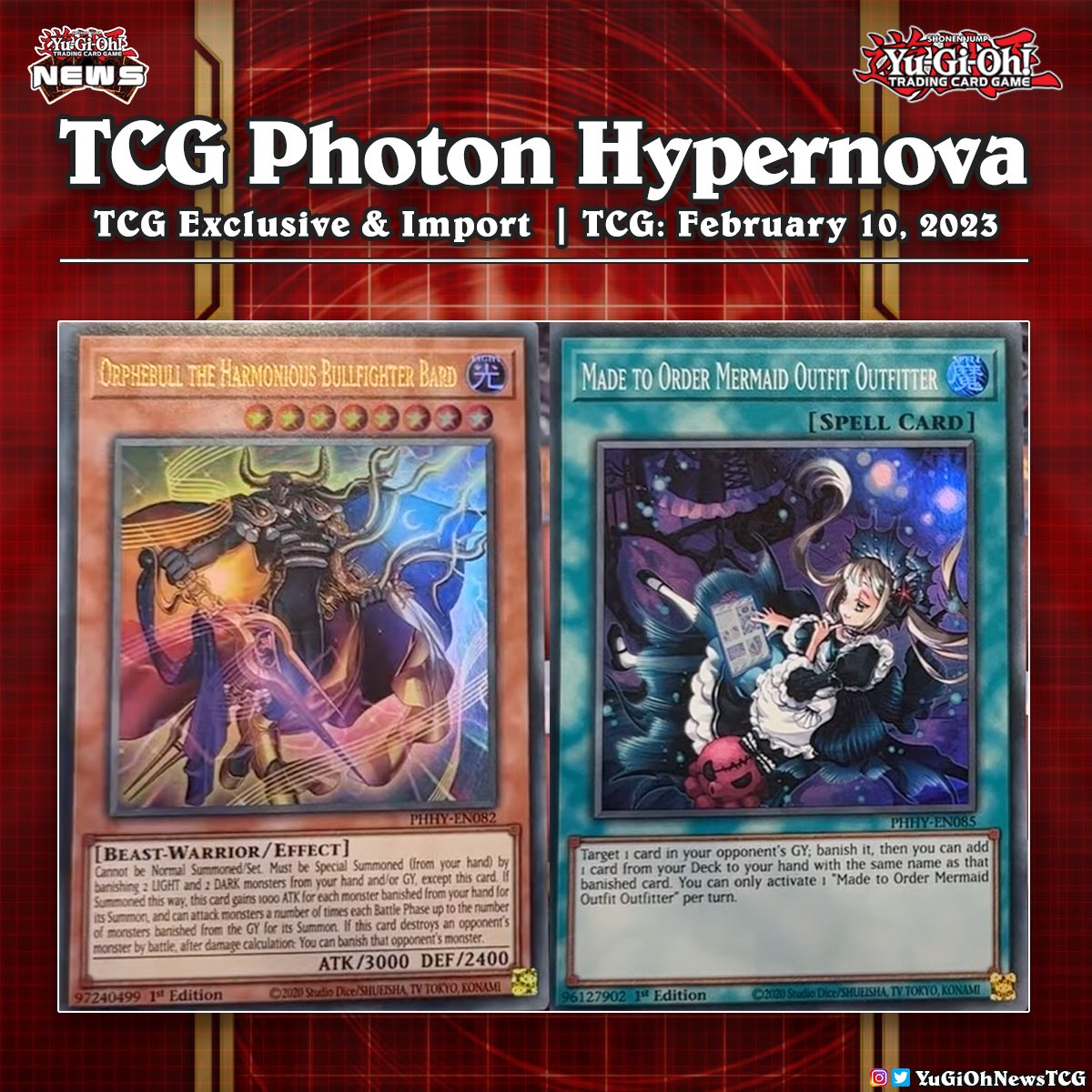 YuGiOh News on Twitter " 𝗣𝗵𝗼𝘁𝗼𝗻 𝗛𝘆𝗽𝗲𝗿𝗻𝗼𝘃𝗮 Here some TCG Exclusive