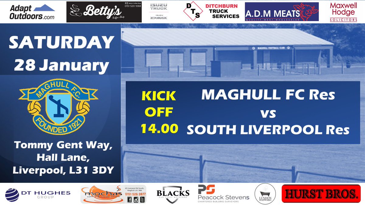 SATURDAY ⚽️

First team travel to top of the table @MerseyRoyal1st a tough test ahead 

MAIN GAME AT THE CLUB 🔥 
<a href="/maghullfc/">Maghull Football Club</a> res v <a href="/SouthLpoolRes/">South Liverpool Reserves</a> as 6th play 7th with 1 point between the teams in the league

Free entry, bar open - come join us, everyone welcome! 🍺 ☕️ 🥧