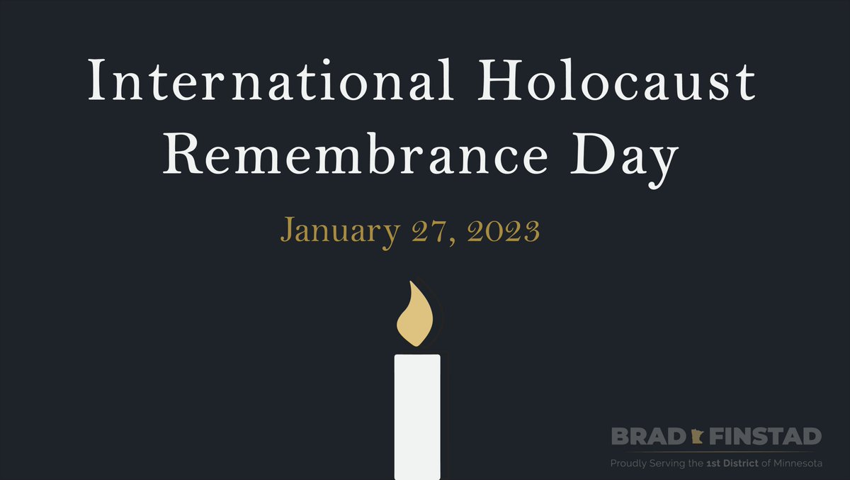 RepFinstad's tweet photo. Today #WeRemember the atrocities committed during the Holocaust. We honor the survivors. We reflect on those who were lost. We stand against antisemitism, hatred, and extremism. And we renew our promise to never forget. #NeverAgain https://t.co/xGMqZWo2Sl
