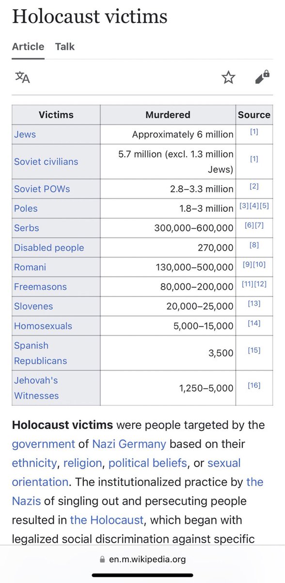 🇺🇸 𝕄𝔸𝔾𝔸 𝑵𝒂𝒏𝒄𝒚 ن 🔨 (@45LVNancy) on Twitter photo 2023-01-27 17:53:17 Russia was not invited to this years Holocaust memorial commemoration and was compared to the Nazis.
Victims of Nazi’s⬇️
#HolocaustMemorialDay
en.m.wikipedia.org/wiki/Holocaust…
m.jpost.com/international/… Russia was not invited to this years Holocaust memorial commemoration and was compared to the Nazis.
Victims of Nazi’s⬇️
#HolocaustMemorialDay
en.m.wikipedia.org/wiki/Holocaust…
m.jpost.com/international/…