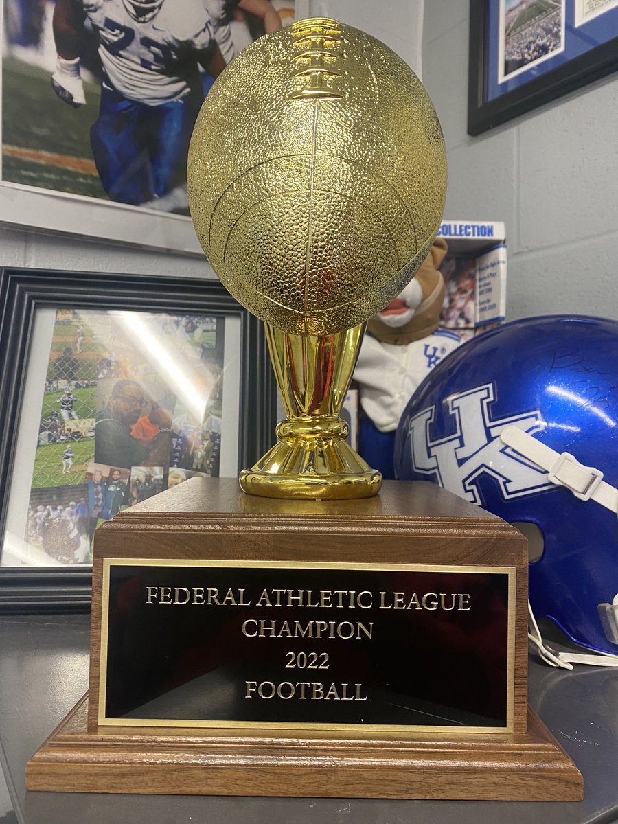 coachhall330's tweet photo. The Trophy has arrived!! Congratulations to the 2022 McKinley Football Team!! #SteppingStones https://t.co/9r1ZjyPk87
