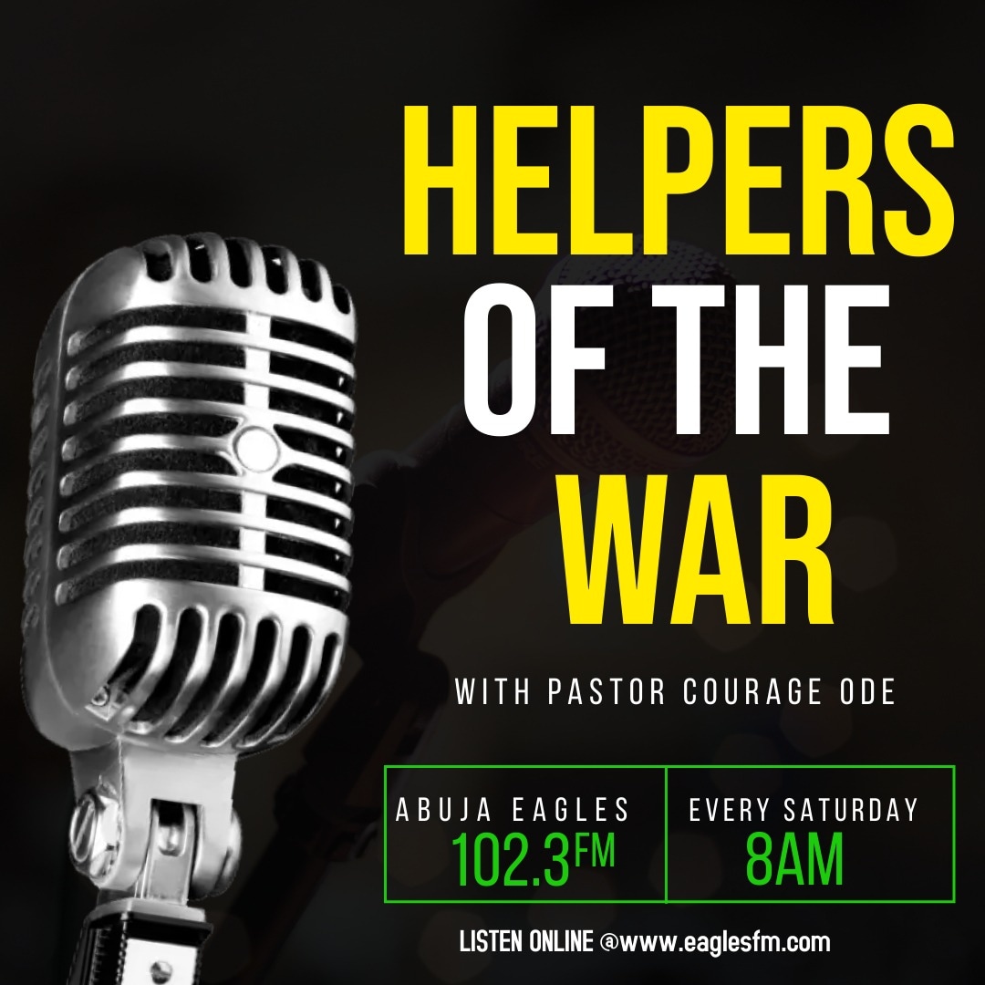 TUNE IN TOMORROW BY 8AM, FOR ANOTHER EPISODE OF HELPERS OF THE WAR. SET A REMINDER ON YOUR PHONE TO NOTIFY YOU BEFORE THE TIME. PLEASE DO WELL BY SENDING THIS LINK TO EVERYONE IN YOUR SCOPE OF INFLUENCE TO LISTEN. CLICK ON THIS LINK TO JOIN ONLINE eaglesfm.com