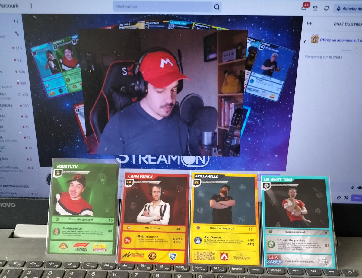 <a href="/streamon_cards/">Collectif Streamon twitch</a> elle sont bien arrivés