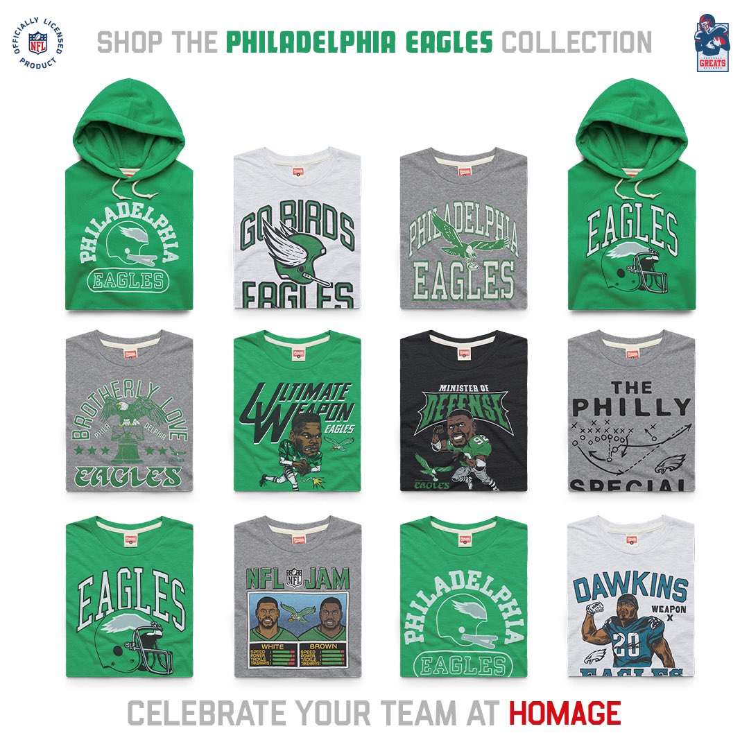 RatherBeWatchin's tweet image. GIVEAWAY TIME! 

We are teaming up w/@HOMAGE this weekend to give you FREE #Eagles gear!

🦅 RULES 🦅 

🏈 Retweet this tweet
🏈 Must follow @HOMAGE &amp;amp; us
🏈 Grand prize: Hoodie &amp;amp; tee of your choice!
🏈 Winner selected at 12p EST, Sunday

Storewide 20% OFF: homa.ge/BELLandBIRD