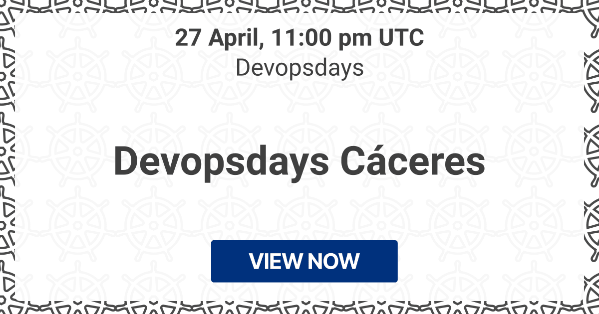 K8sEvents's tweet photo. Starting in 3 months:

🔥 Devopsdays Cáceres  (Devopsdays)
📍 In-person conference

📅 27 Apr
⏰ 23:00 UTC

→ https://t.co/YsLGr0Rosr https://t.co/6DSXspotul