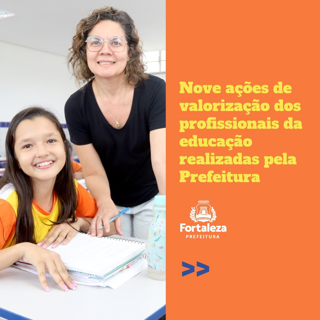 TimeSarto's tweet photo. Reconhecer o trabalho dos profissionais da educação é uma tarefa que se cumpre diariamente, e a Prefeitura já aprendeu essa lição faz tempo! 👩‍🏫🧑🏽‍🏫👨🏿‍🏫

Não é à toa que Fortaleza tem a quarta maior Rede Municipal de Ensino do país! https://t.co/pnQiVeUa2j
