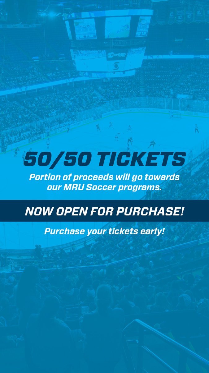 50/50 raffle in support of the MRU soccer teams 🐾💙⚽️ Open to all Alberta residents!

TICKETS HERE: 5050wranglers.com

Early bird prizes: Autographed Flames Jerseys (Value: $400), $500 Co-op gift cards 

Jackpot closes at 9PM 💸