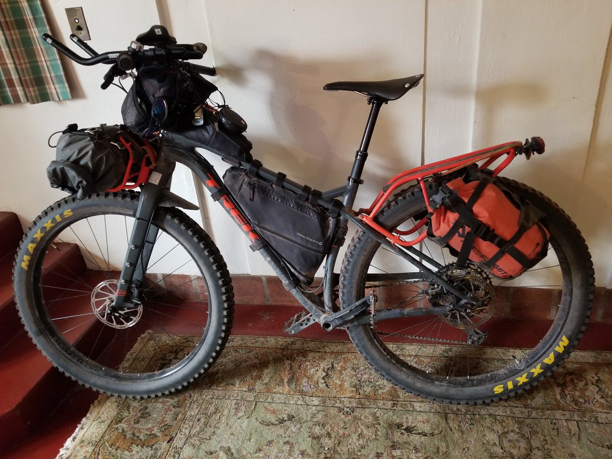 millerk20's tweet photo. @bikepackingcom I got this beast @TrekBikes 1120 in Sept 2017. Today's 32 mile ride put my total mileage at 24860 miles...the circumference of the earth. All with no major touring. #29plus #carbonfootprint https://t.co/2DYwQIpmNr