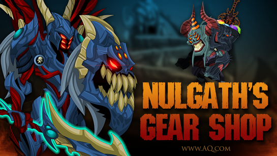 Nulgath's seasonal birthday shop has been updated with a new set of gear! These sets will return every year for his birthday, as our way of helping all his fans celebrate! Find the shop in your Game Menu until February 24th.  aq.com