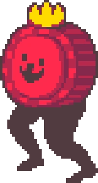 Red_BlackOTD's tweet photo. Today's red and black character of the day is C. Round / K. Round from Deltarune! https://t.co/PC6TwG4uaI