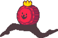 Red_BlackOTD's tweet photo. Today's red and black character of the day is C. Round / K. Round from Deltarune! https://t.co/PC6TwG4uaI