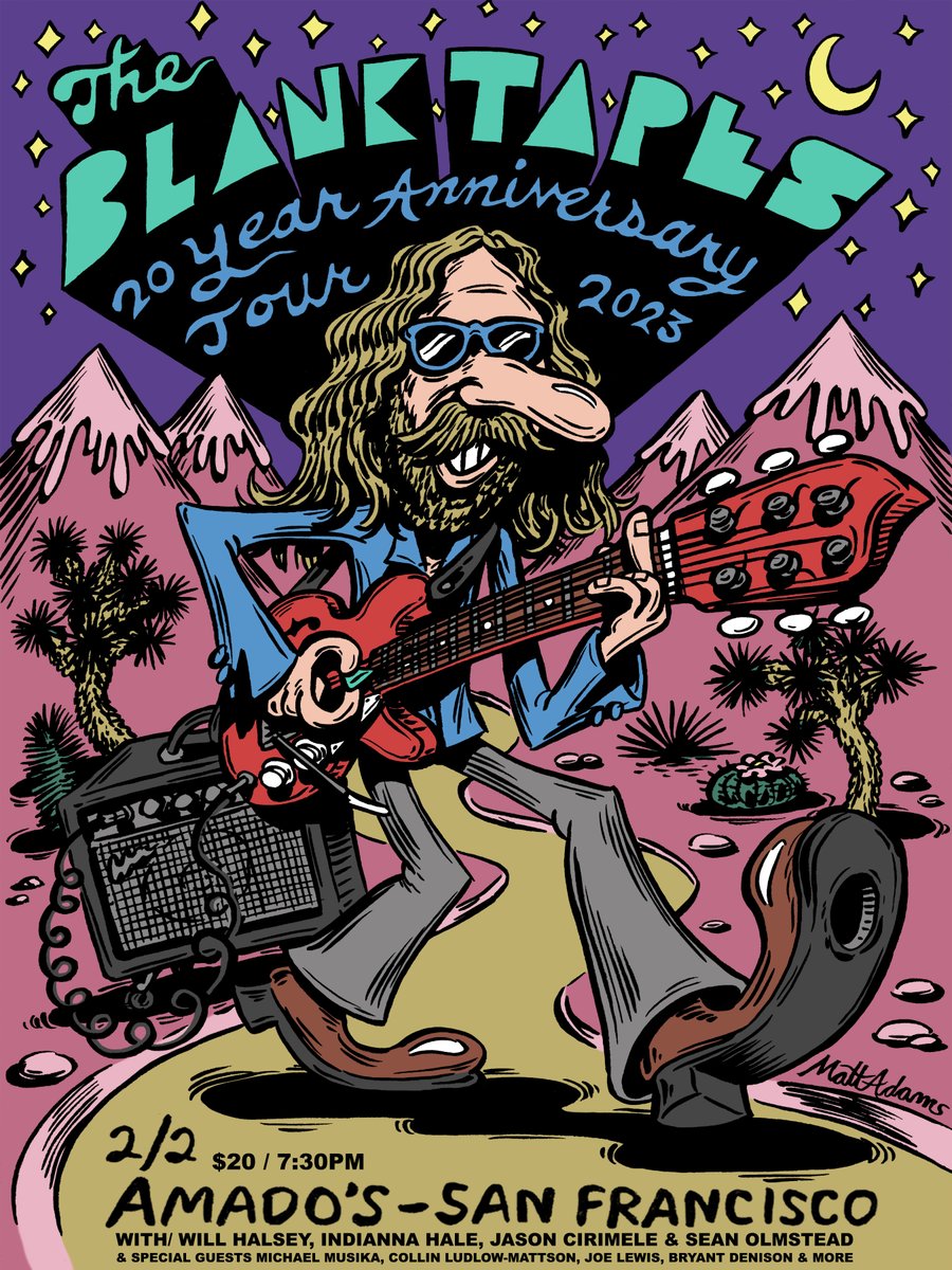 theblanktapes's tweet photo. Thursday 2/2 in San Francisco @ Amado's! 3 sets featuring songs by Indianna Hale, fpodbpod, Dust Collector, Michael Musika &amp; more!
2/3 - Nevada City @ Stardust Station
2/4 - Big Sur @ Fernwood
2/5 - Atascadero @ Halfway Station https://t.co/AqSB95WCAi