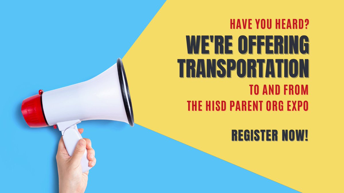 ‼️ The #HISDParentOrgExpo is approaching quickly! 
 📢 Deadline to register for transportation for the expo is Monday, 01/30! Details on routes to come! #ItsAGameChanger