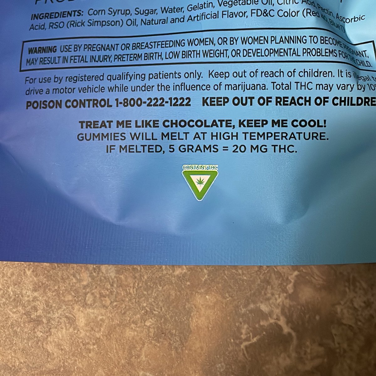 Never had gummies come with instructions for if they melt!! I’m sure it’s handy to know! #cheef #Mmemberville #StonerFam