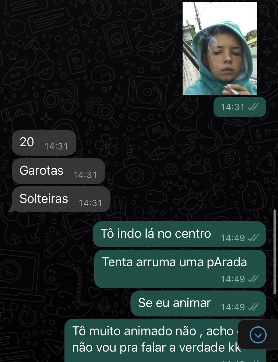 Meu foco é outro , esses meus amigo kkkk 🤣 poder do não é forte 💪🏻