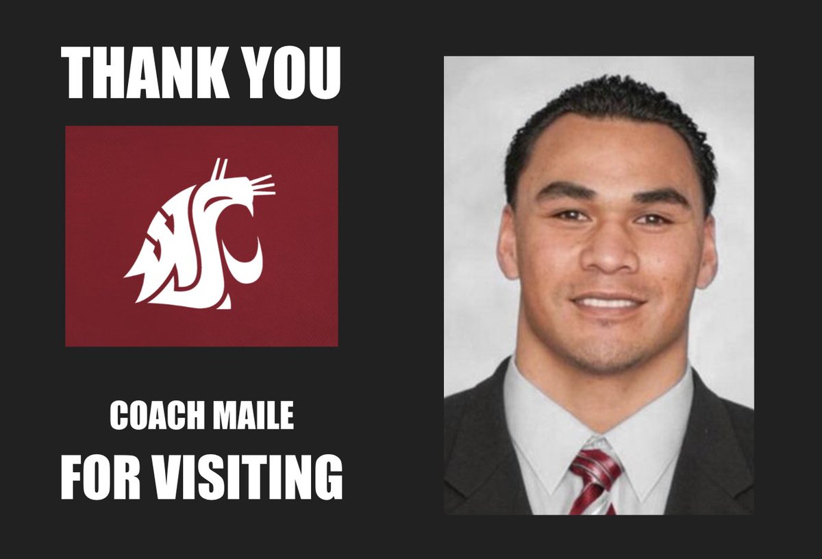 Thank you to Coach Maile from Washington State for visiting yesterday!