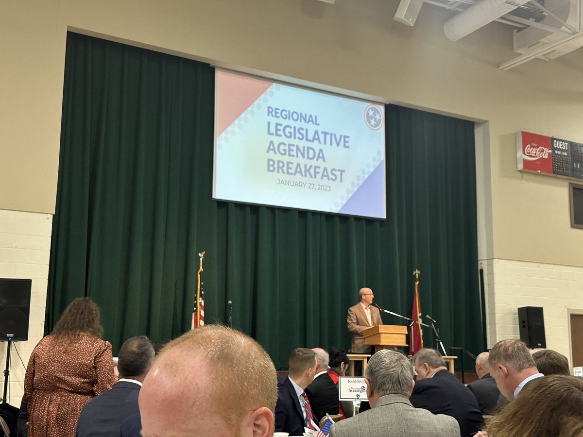 JohnsonKellyd's tweet photo. Regional Chamber Legislative Breakfast at First Baptist Church this morning! Over 400 attendees!!! @RickMeansBiz @ACChamberTN @FBC_ClintonNC @ChisholmDanny https://t.co/7VEAVqAKbI