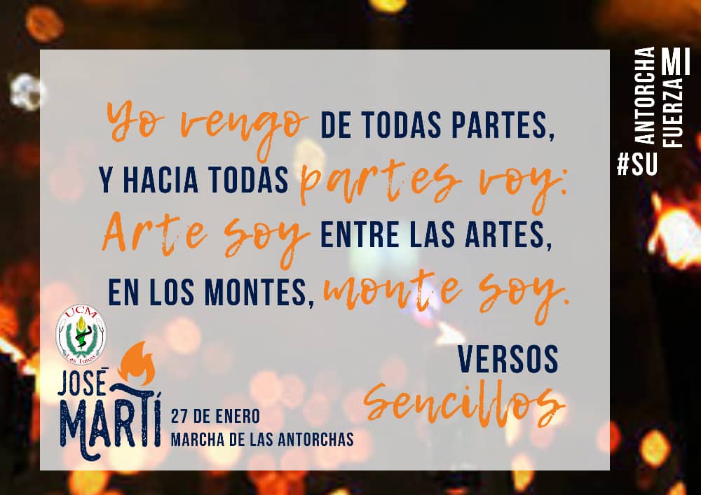 FEUCMdLasTunas's tweet photo. Martí es símbolo de Cuba, de Patria, de Humanidad!!
#MartiVive #MartiViveEntreNosotros #MartianosHoy #SuAntorchaMiFuerza https://t.co/cC9C2Dj7Ku