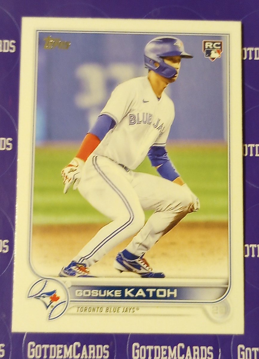 GotdemCards's tweet photo. 2022 Topps Update Gosuke Katoh #US41 RC Toronto #bluejays 

$2 OBO

#BaseBall #baseballcards #MLB
@HobbyRetweet_ #Thehobby
#sportscards #sportscardsforsale
@JakeMc945 @ILOVECOLLECTIN1 @sports_sell @CardboardEchoes @84baseballcards @timscards1 @HobbyConnector https://t.co/VYwqEYh8L6