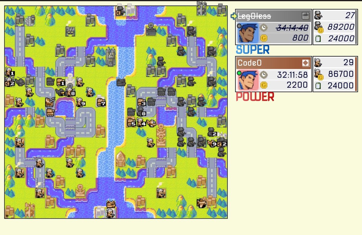 CodeOYEEHAW's tweet image. I played super bad. Base skipped multiple times to keep up pressure on my opponent, who wasn't skipping. They had a solid opening and held 2 comms all game, but I guess I had a 3k lead for most of the game. I felt like they were winning. could have played a few more turns. GG.