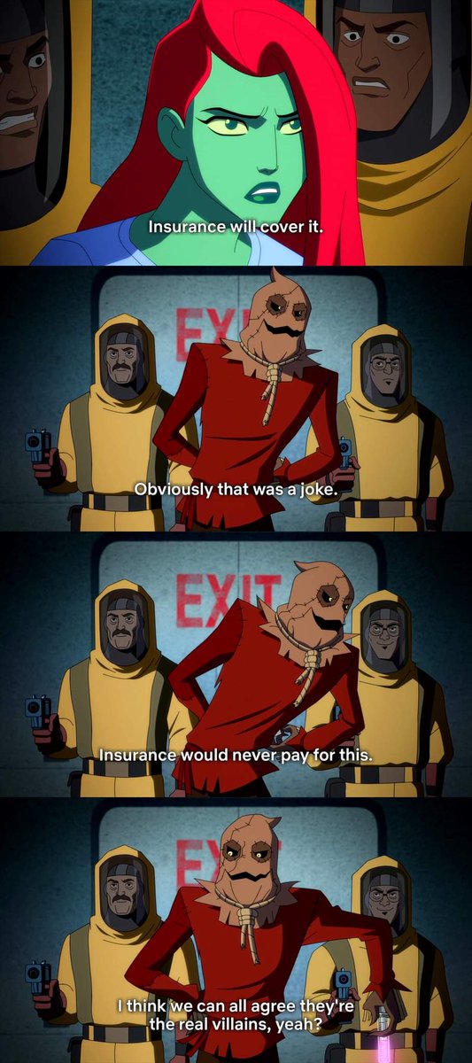 MajorIssuesCBC's tweet image. Dr. Crane knows wassup.

#HarleyQuinn #ScareCrow #DCAnimation #JohnathanCrane