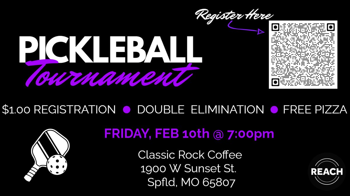 crossway_reach's tweet photo. Recruit a friend to team up with you and come join us at Classic Rock Coffee on Friday, February 10 from 7pm-10pm for an epic Pickleball Tournament! It only costs you $1, and pizza's on us!
Register here 👇
https://t.co/9GEiBE5TQs

#crosswayreach #pickleball #outreach #freepizza https://t.co/vsEVf9AM2b