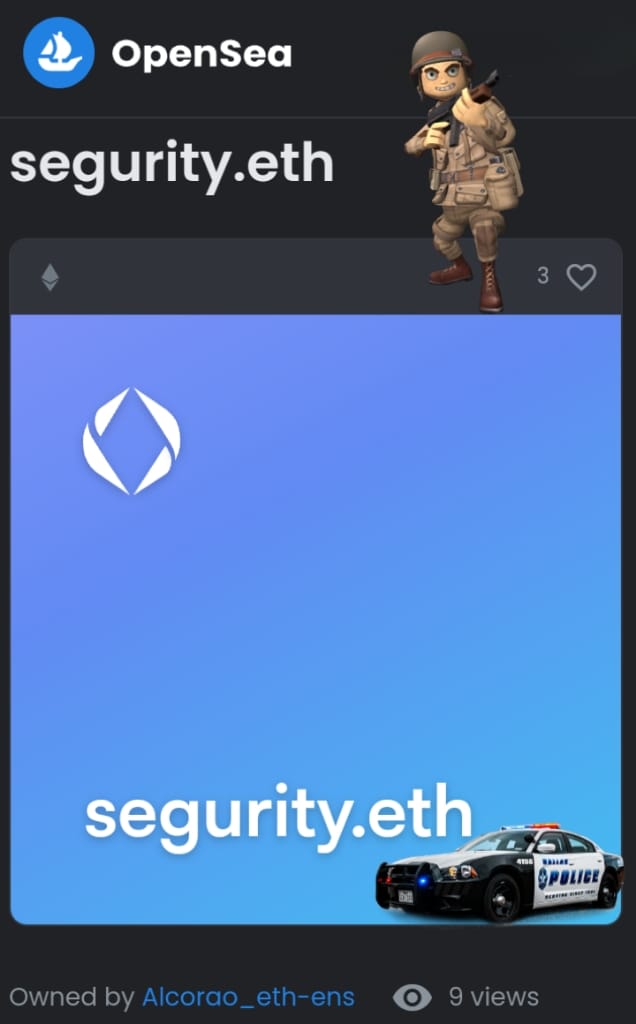 Phorlan013's tweet photo. #ENS #Segurity.eth @opensea @Nikk013PG https://t.co/G69ipTyGLX