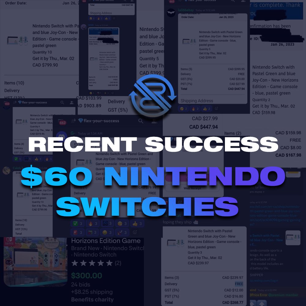 ResellRewind's tweet photo. Who else scored big at Dell? 🎮
Our members were able to snag #NintendoSwitches for just $60 during a MAJOR price error! 💰
Thousands in savings thanks to #ResellRewind 🚀
#reseller #Deals https://t.co/ZxqFg7YyUZ