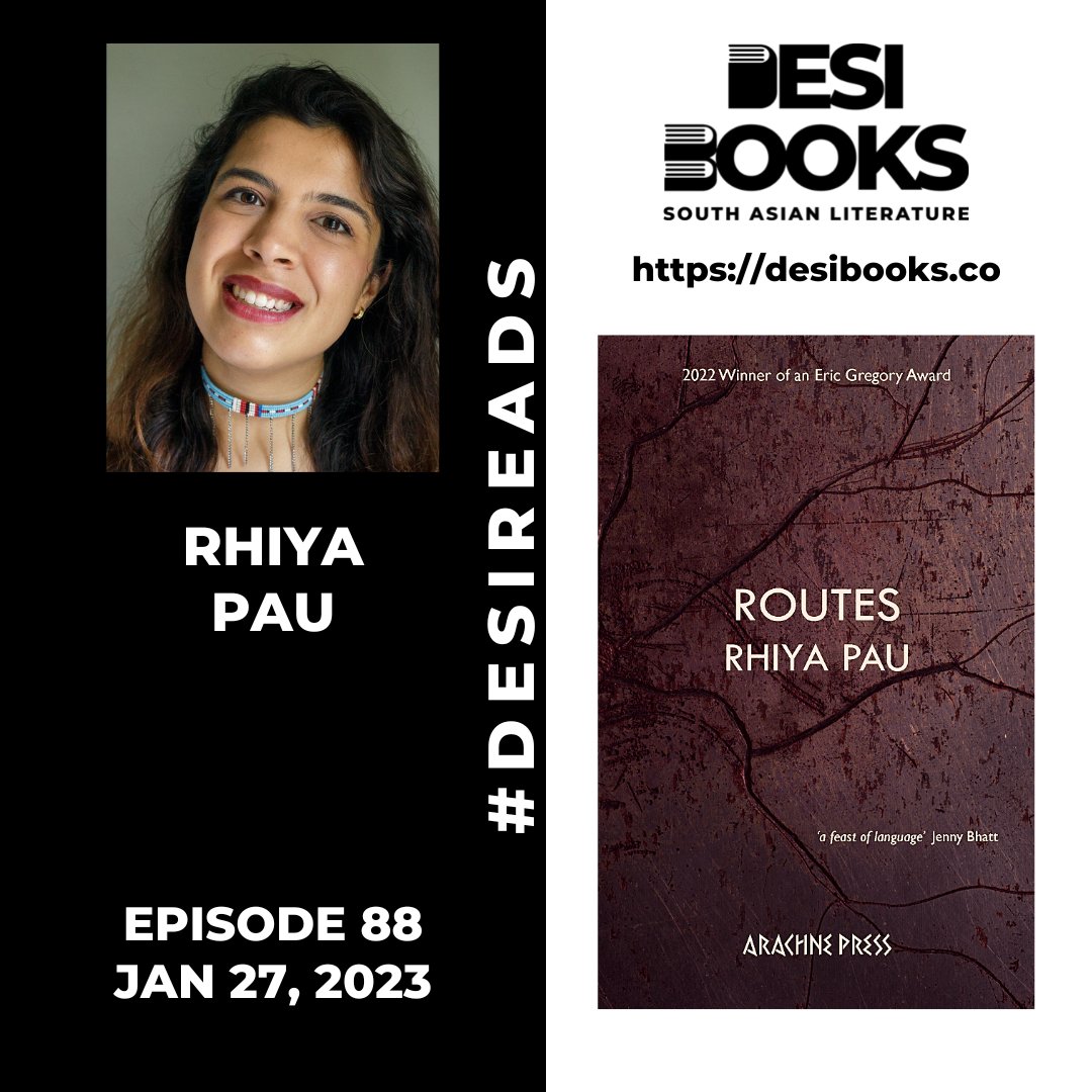 New #DesiReads with Rhiya Pau reading from her poetry collection, Routes, where she explores the migratory histories of her ancestors and her own East African-Indian heritage with some delightful Gujlish. Listen/read: buff.ly/3Dke7K5