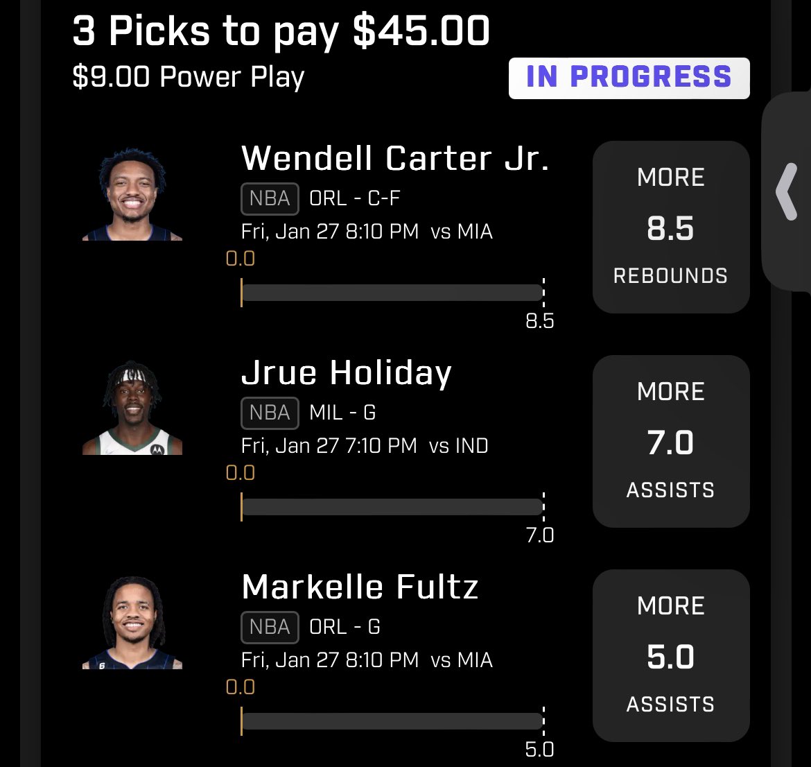 CookinGreenss's tweet photo. Slip #5 also adding the $20 protected play and my #JustForFun slip as well. I smell money #Flex3 #SurgicalFive #NBA #Prizepicks #GamblingTwitter https://t.co/HFysotMvM6