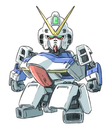 これは以前描いたコアファイター単独で変形するVガンダムです。 