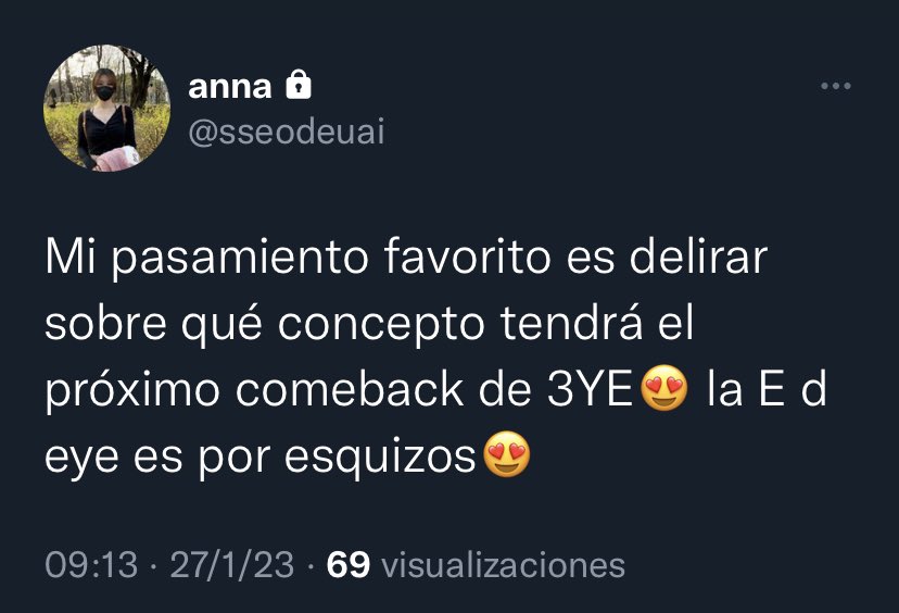 eyestruggles's tweet photo. My favorite pastime is delirious about what concept the next comeback of 3YE 😍 the E of "eye" is for schizophrenia 😍 @sseodeuai https://t.co/qb0Z30GW7M