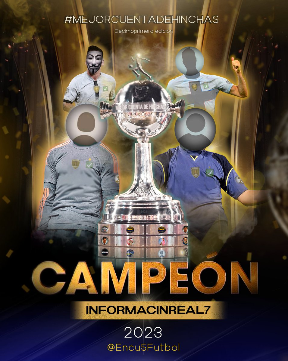 Encu5Futbol's tweet image. 🚨✅️ Debido al sorpresivo abandono de @CAPArgento__, ya podemos confirmar que...

💥🏆 ¡¡¡SEGÚN LA MAYORÍA DE LOS 69.523 VOTANTES, @INFORMACINREAL7 ES LA MEJOR CUENTA DE HINCHAS 2023!!! 🔥🤩