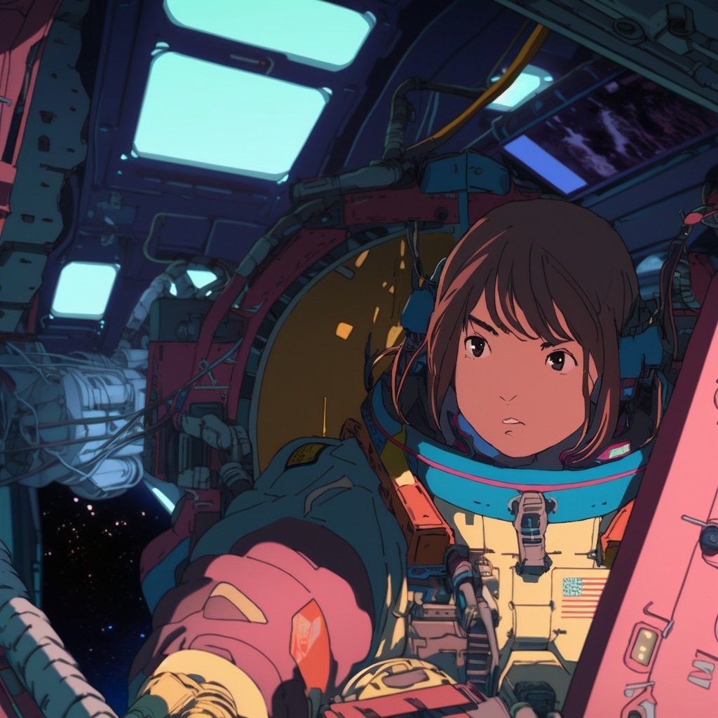 nicolasgandon61's tweet photo. In the middle of his flight, our heroic pilot is distracted by an unknown concern. What the hell is going to make her lose her focus while she’s in control of her spaceship? #vessel #space #pilot #focus #mystery #midjourney #flight #vol #heroic #heroique #distracted #distrait https://t.co/TAJWvOlaWn