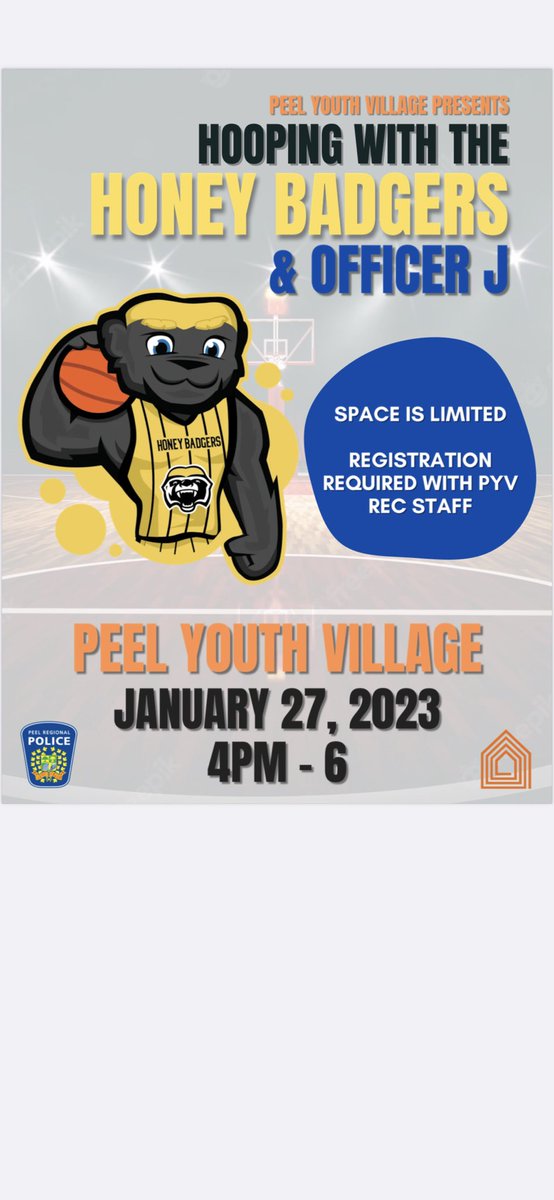 Thankful to end the week hooping with the community at the Peel Youth Village!Grateful to have the 2021/2022 CEBL Champs @HoneyBadgersCAN in the house to see the amazing talent in the community! Looking forward to partnering with you at many more future events!#unitythroughsports