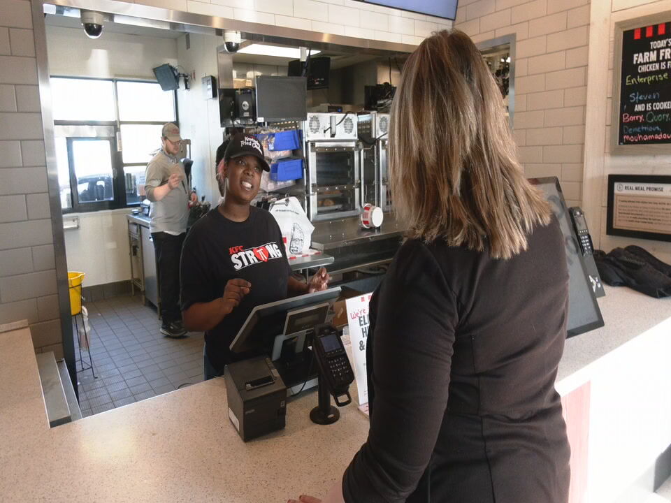 GraceHayba's tweet photo. Working at @kfc could help you earn your college degree -- for free! Today on @WDRBNews I'll tell you more about the new partnership with @wgu that's helping remove barriers in access to higher education. https://t.co/1lAm1UTzGq