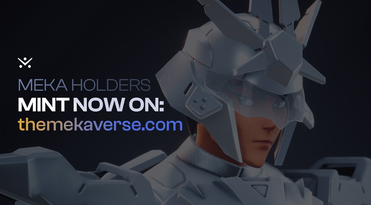MekaVerse's tweet photo. Meka Holders Phase 1 Mint is LIVE.
→ https://t.co/HWV7t4vm3s 🌐

Time to Suit Up! Ⓜ️🤖🤍 https://t.co/1snT7aPXPp
