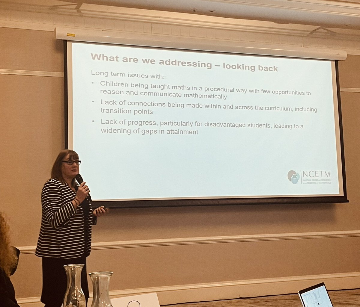 GaynorBahan's tweet photo. @NCETM Directors: John Westwell discussing Systemness, Carol Knights @KnighterNerd reflecting on the issues the @MathsHubs Programme is addressing and Dr Debbie Morgan CBE @ThinkingMaths discussing the change process. @MichaelFullan1 quoted many times this #MathsHubsForum27 https://t.co/O5cLWyv8N1