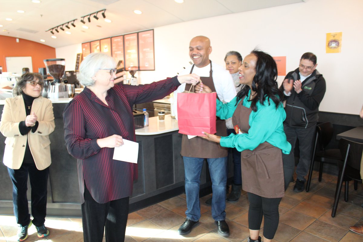CityofOlivette's tweet photo. ☕️ Thank you for joining us this morning to celebrate and welcome Revocup Coffee in Olivette! https://t.co/uuE0KMkL6M