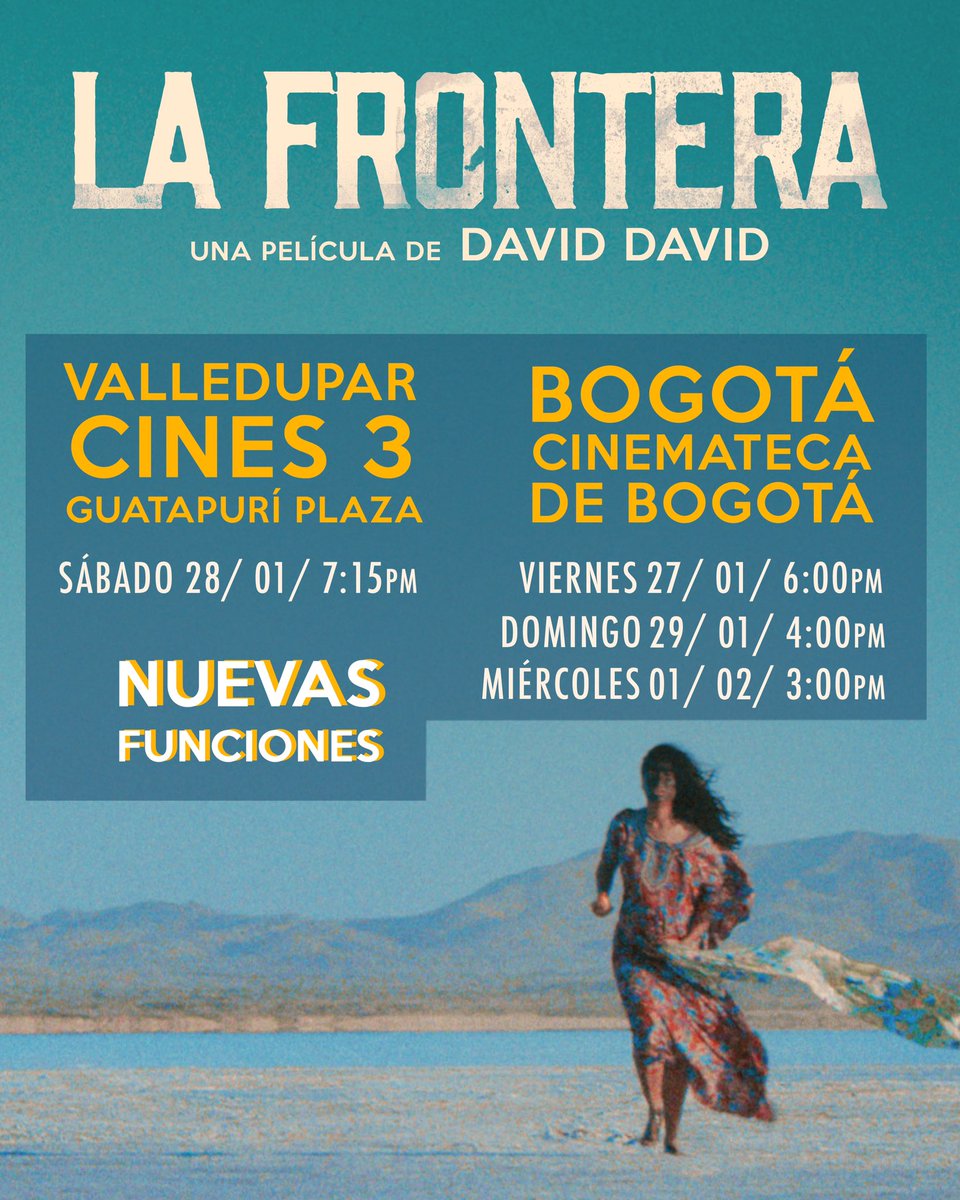Los invito a cine este fin de semana!!! A ver mi peli LA FRONTERA #CineColombiano #CineQueSana