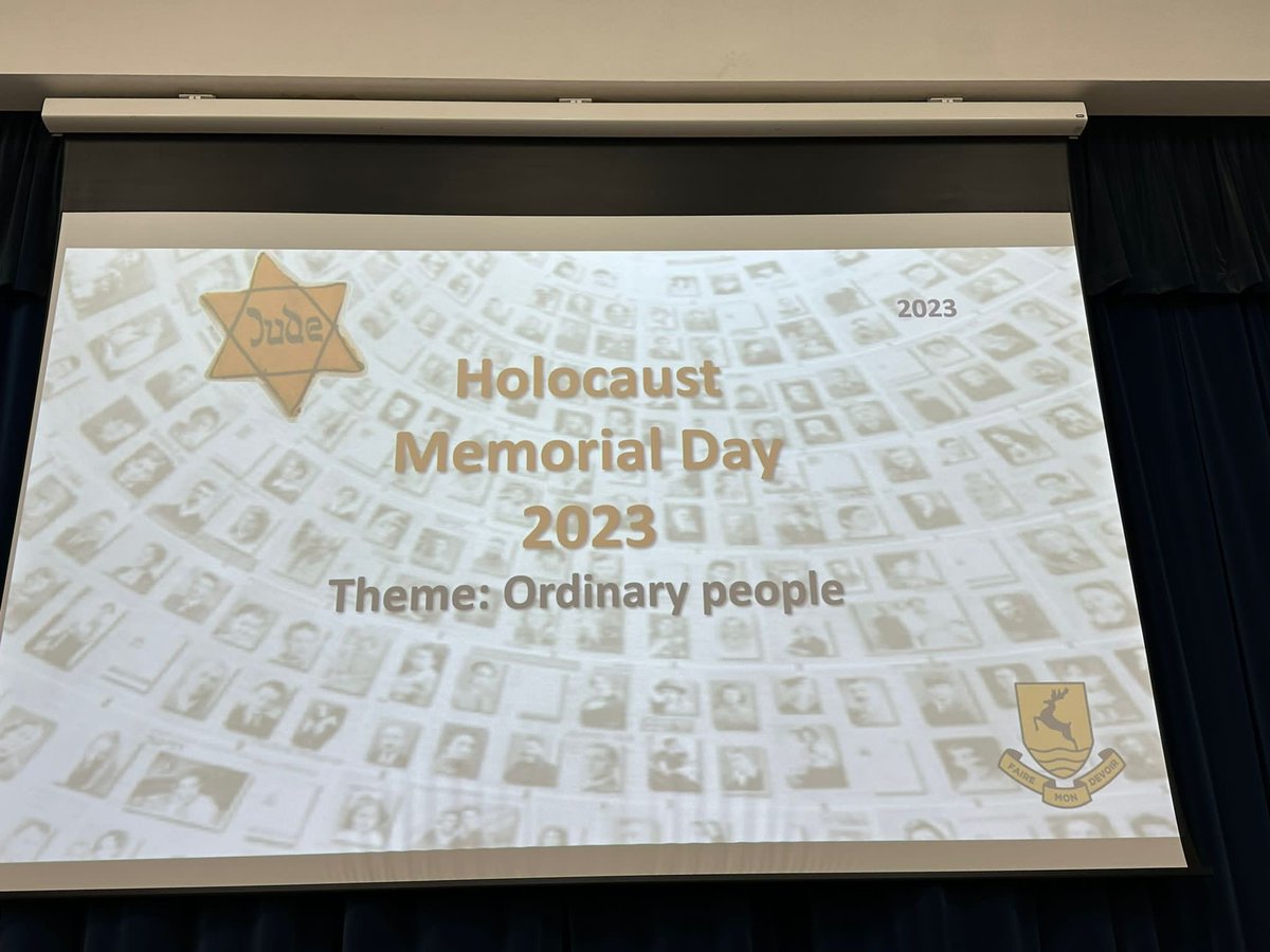 Proud to have delivered assemblies on this important subject. Holocaust Memorial. #compassinateforlife #verulamforlife