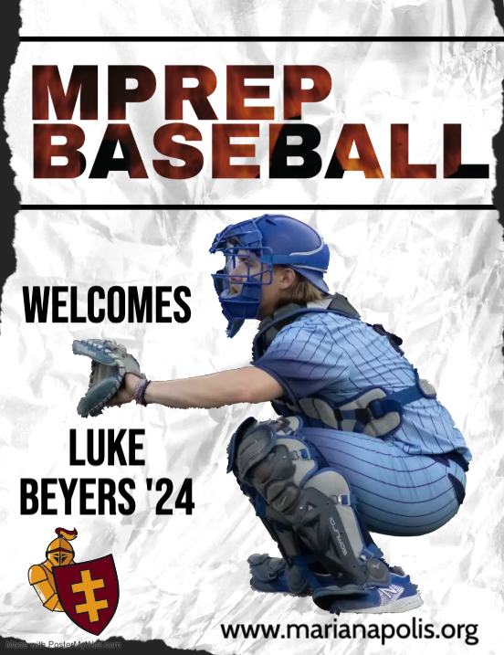 The coaching staff is excited to watch new recruit Luke Beyers '24 behind the dish this year. Not only will he be our everyday catcher, but he'll add some power to the lineup as well.  Excited to have you here <a href="/m_prep/">MPrep Athletics</a>, Luke!