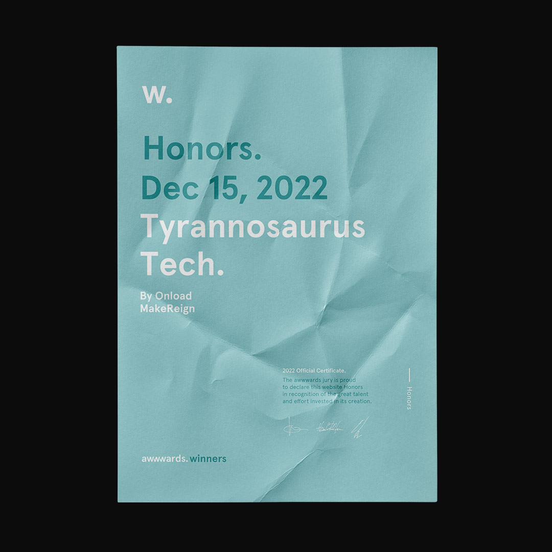 At the end of 2022 we won Honorable Mention in <a href="/awwwards/">awwwards.</a> . The project was a collaboration with <a href="/MakeReign_/">MakeReign</a>  🙌 🎉